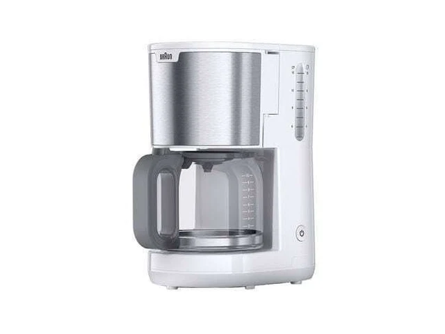 Braun KF1500 PureShine 10 Tassen Filterkaffeemaschine (Weiß) Weiß