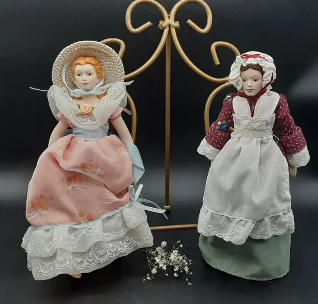 1987 1988 Avon American Times (2) porcelain Vintage Doll Southern Belle Early