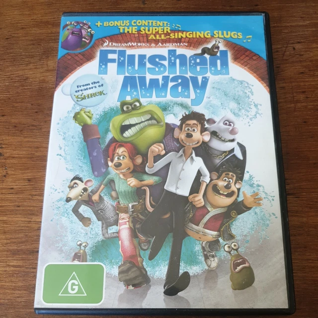 FLUSHED AWAY + Bonus Super AllSinging Slugs DVD R4 Like New! FREE POST