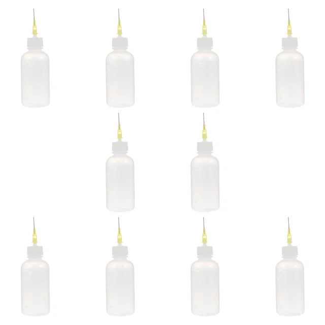 10 un. botellas de gotero vacío botellas aplicador de precisión