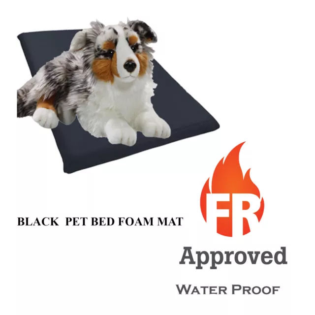 Black Dog Cage Crate Matt Waterproof Fire Resistant Tough and Durable Bed Mat