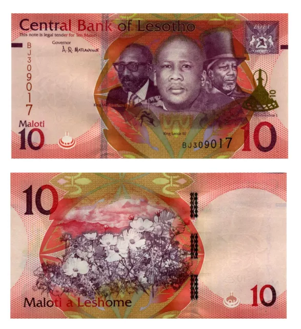 LESOTHO - 10 Maloti 2021 - P.26 - UNC