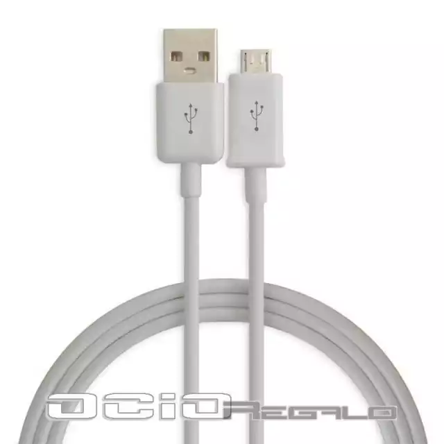 Cable cargador Blanco para Samsung Galaxy Note 4 N910  Micro USB Carga de Datos