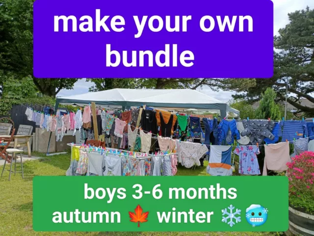 3-6 months boys top joggers jacket outfit sleepsuits autumn winter Make a bundle