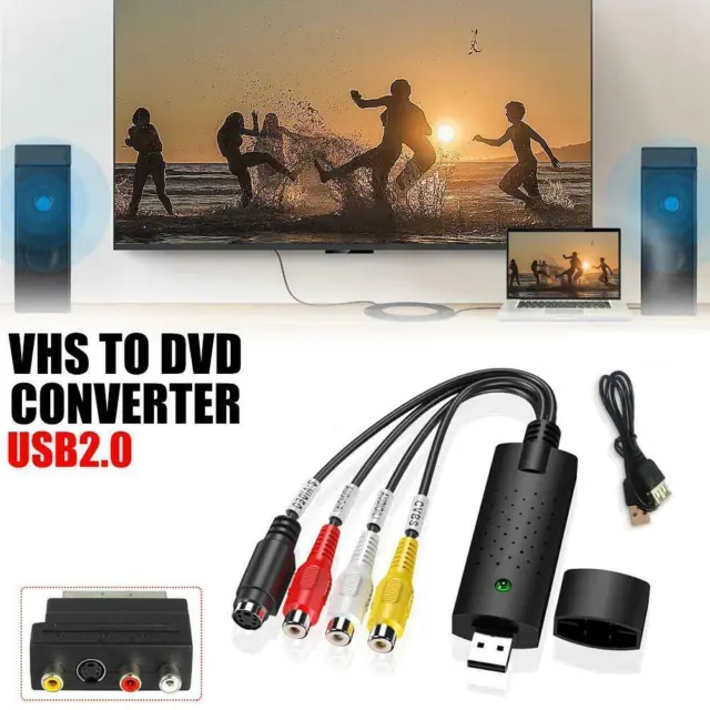 USB 2.0 Audio TV Video VHS to PC DVD VCR Converter W0 T5 ne Adapter Capture M7T4