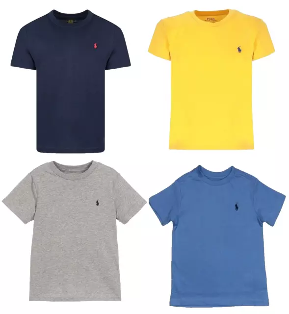 Ralph Lauren Polo Jungen Mädchen T-Shirt Oberteil Rundhalsausschnitt kurzärmlig Basic T-Shirt