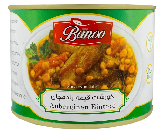 Stufato melanzane Khoroshte Ghyemeh Bademjan 480 g cibo orientale