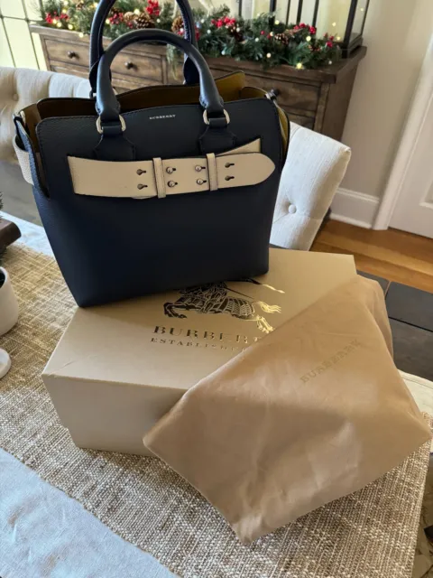 Burberry Leather Belt Bag (The Small) Blue & White