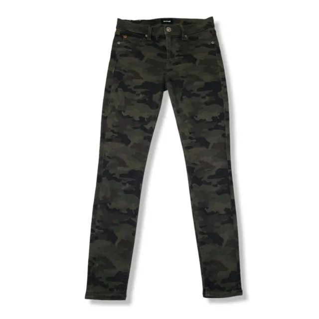 Hudson Nico Super Skinny Ankle Jeans Womens 25 Mid Rise Camo Green
