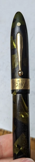 Sheaffer 14k Autograph Oversize Balance Green vintage fountain pen solid gold 3