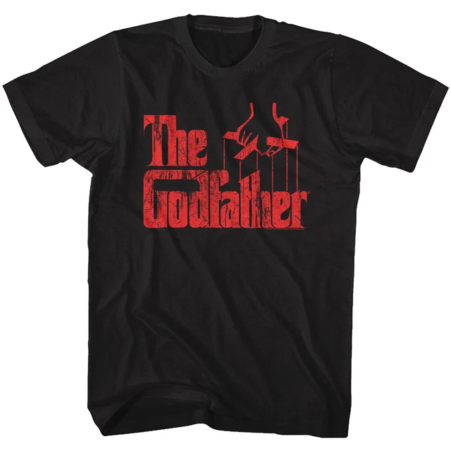The Godfather Rosso Affliggere Film Logo Marlon Brando Don Corleone Uomo T Shirt