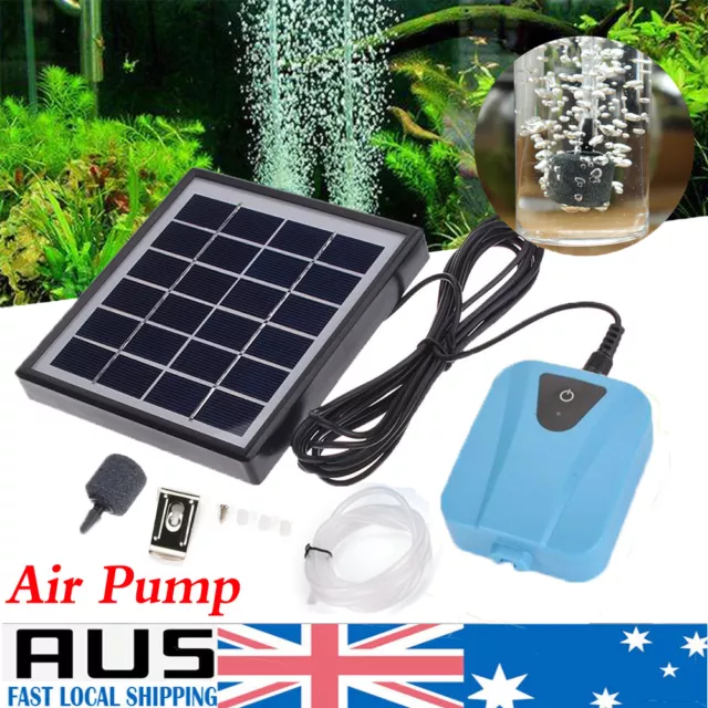 Solar Powered Waterproof USB Oxygenator Aerator Air Pump Oxygen for Pool Pond N