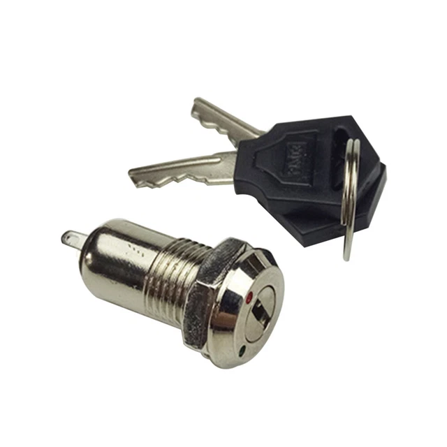 POWER LOCK SWITCH Lock Single Pole Single Throw Round Terminal Key UK £ ...