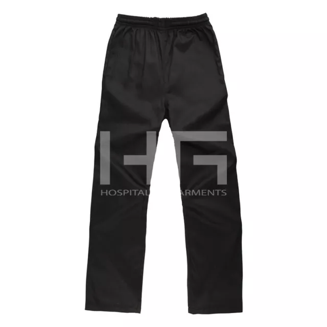 Chef Pants Classic Black Uniform Poly-cotton Hospitality Garments 2