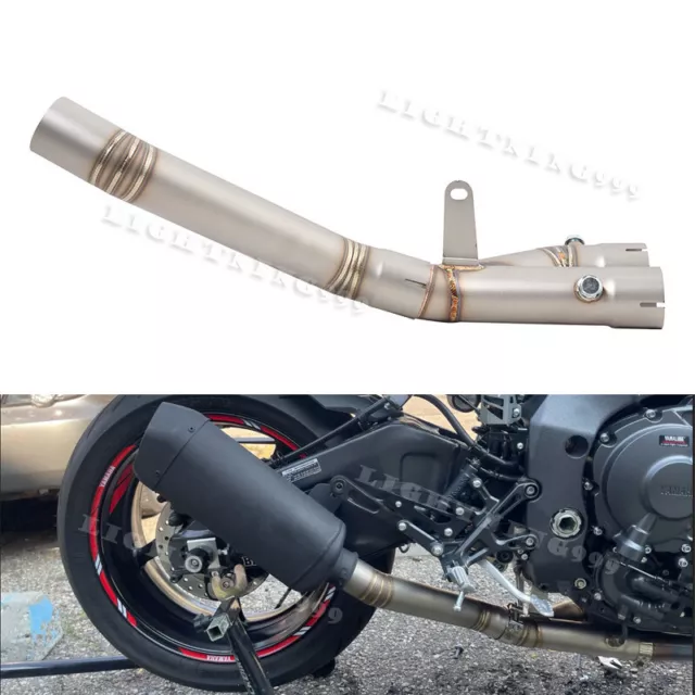 For Yamaha MT10 FZ-10 2022 2023 Motorcycle De-cat Exhaust Mid Link Pipe Slip on