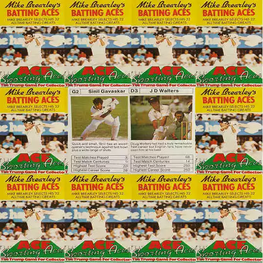 Top Trumps Single Cards Cricketers Mike Brearleys Batting Aces - Various (FB3)