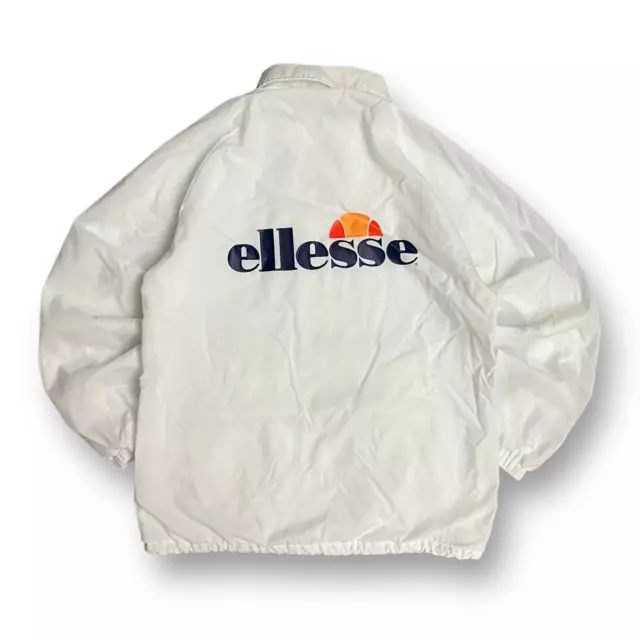 VINTAGE 90'S ELLESSE Button Up Windbreaker Jacket $75.00 - PicClick