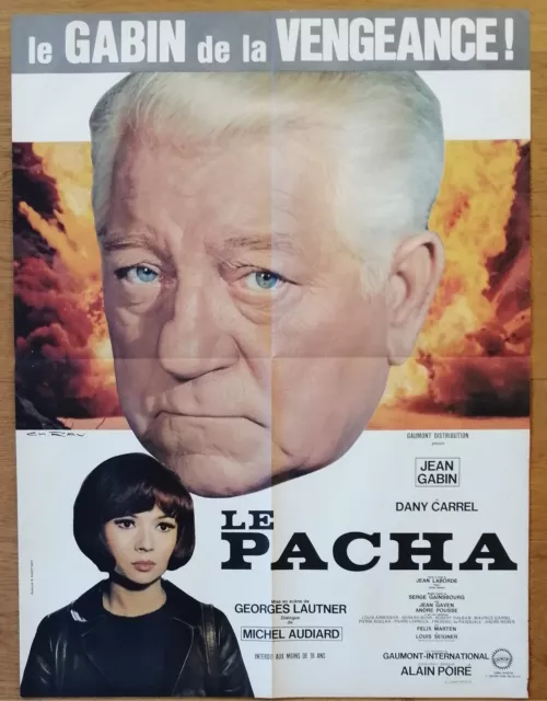 PACHA jean gabin affiche cinema originale 80x60 '68 dany carrel