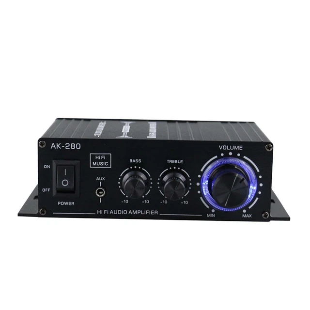 DollaTek 100W Mini Amplificateur Subwoofer TPA3116D2 Audio HiFi - Noir