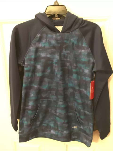 Blue Hoodie Sweatshirt Navy Fitted BCG Kids Size 14/16 NEW soft Athletic Running