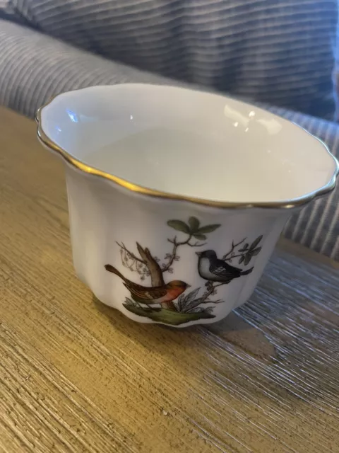 Exquisite Vintage Herend Rothschild Birds Porcelain Cachepot in MINT CONDITION!