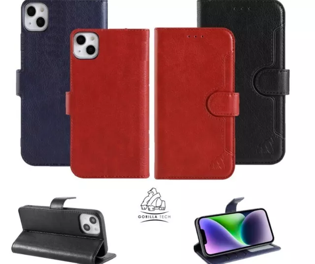 Lussuosa custodia flip portafoglio in pelle per Samsung S24 Ultra S23 & iPhone 15 14 11