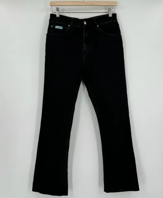 Alexa Chung Womens Black Denim Cotton Straight Leg Jeans w/Pockets Sz 27