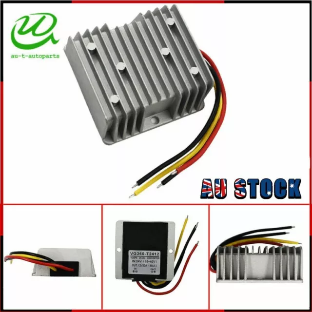 New Waterproof DC/DC Converter Regulator 24V Step Down To 12V 30A 360W