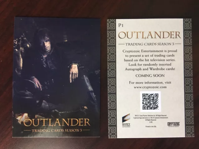 2018 Wondercon Cryptozoic SDCC 2017 Outlander Season 3 Promo Card #P1