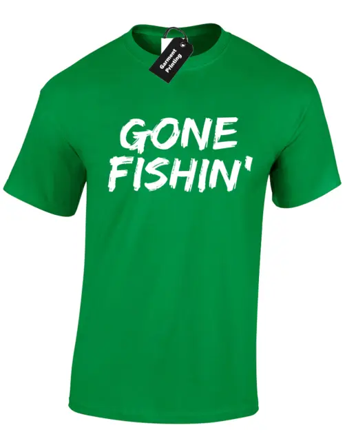 Gone Fishing Kids Childrens T Shirt Angling Carp Fisherman Gift Boys Top