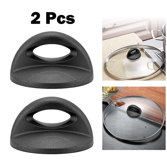 Juego de 2 manijas de tapa de olla universales de tapa de sartén resistentes al calor