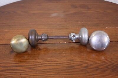 MIxed Lot of 4 Vtg Antique Smooth Metal Door Knobs Not Matched Project Hardware