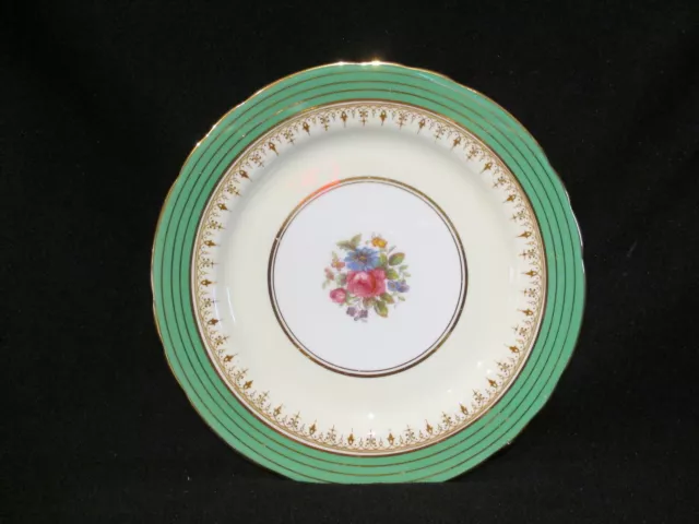 Aynsley Dorchester Green 7499 Salad Plate Vintage Bone China Made in England