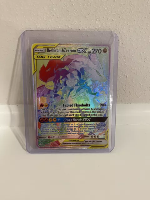 Reshiram & Zekrom GX (Tag Team) - 259/236 Hyper Secret Rainbow