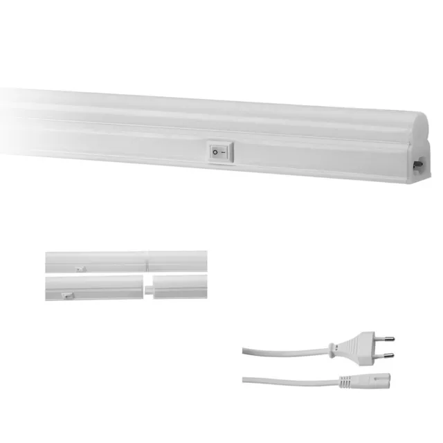 Plafoniera neon led t5 sottopensile lampada reglette tubo 30 60 90 120 cm 4000k