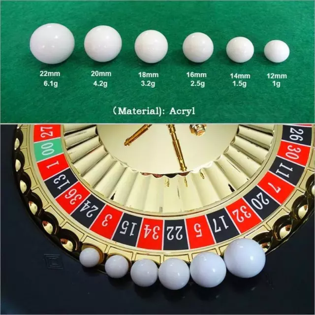 5pcs Round Acrylic Ball for Casino Roulette Game Replacement