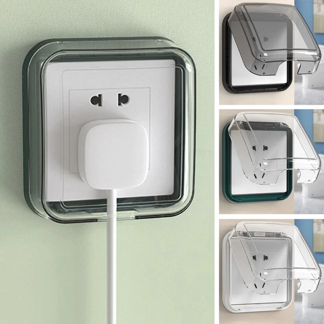 Interruttore in plastica custodia protettiva autoadesiva spina elettrica copertura parete