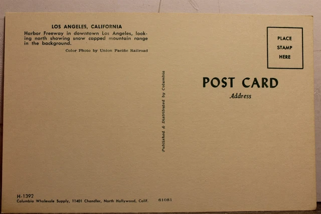 Carte Postale Vintage Années 50 Los Angeles Californie - Fanion Feutre Souvenir Rare