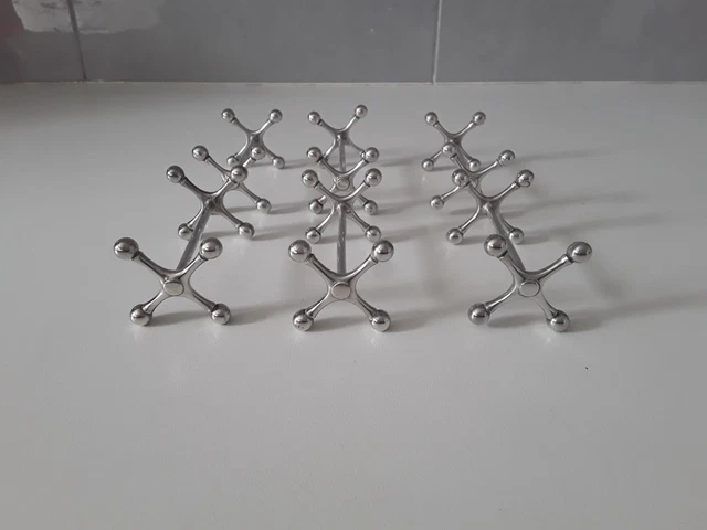6 Porte-couteaux Christofle Modèle Atonium – Métal Argenté Brillant Vintage