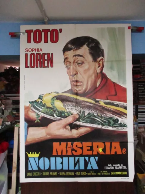 Miseria E Nobilta' Manifesto Originale Toto' Sophia Loren