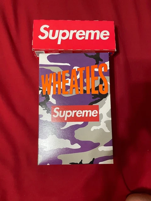 NEW SEALED Supreme Wheaties Cereal Box S/S 2021 Purple Camo and Ziplock Bags