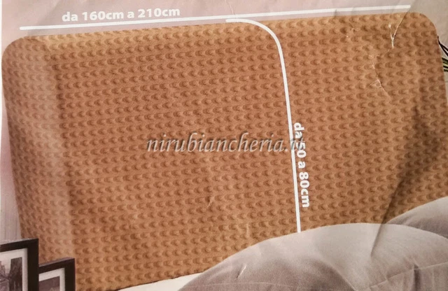 Copri Testata Colorata Elasticizzata Crema - Letto Matrimoniale