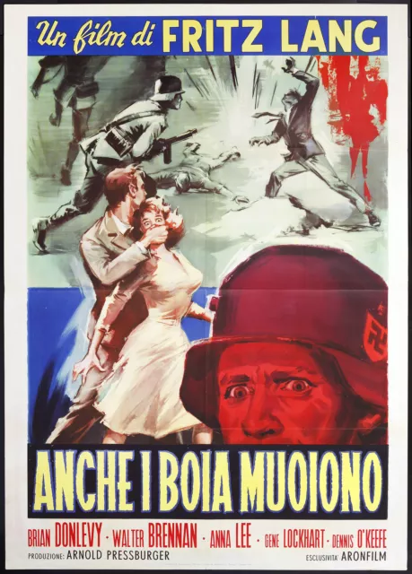 CINEMA-manifesto ANCHE I BOIA MUOIONO donlevy, brennan, lee, FRITZ LANG