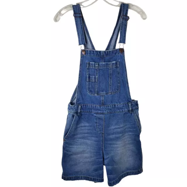 Topshop Moto Denim Jean Overall Shorts Size 4