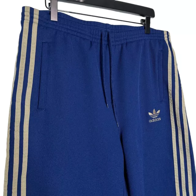 Vintage 90s Mens Adidas Athletic Track Pants Trefoil 3 Stripe Blue Size Medium