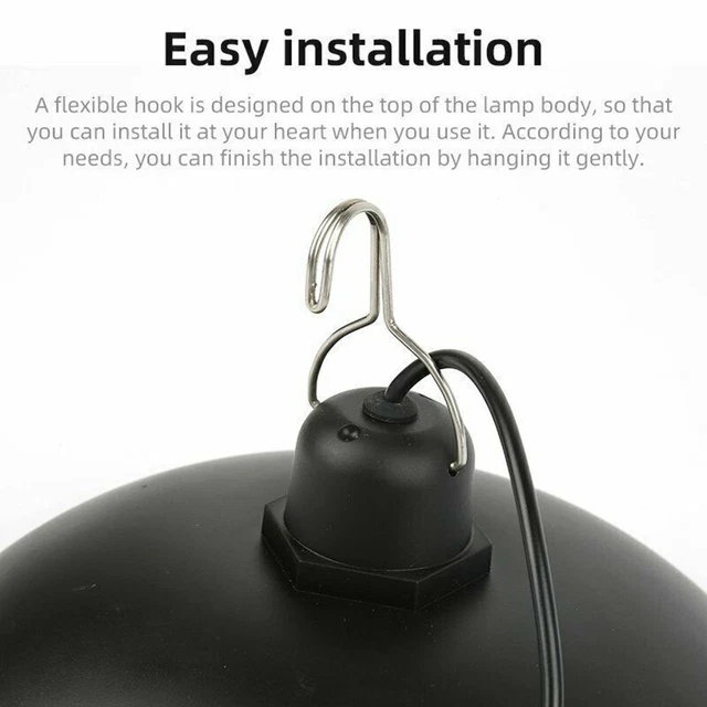 Lampada Illuminazione Nera Giardino Ciondolo Giardino Luce A Sospensione Alimentato Solare LED 2 Teste 5