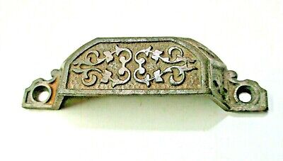 Cast Iron 1850 Window Sash Lift Drawer Cup Pull Handle 3-1/16" Centers 1 Antique