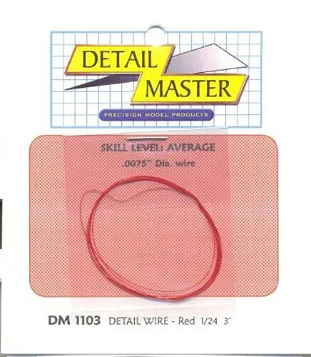 Detail-Master 2ft. Detail Wire Red - Plastic Model Vehicle Accessory Kit