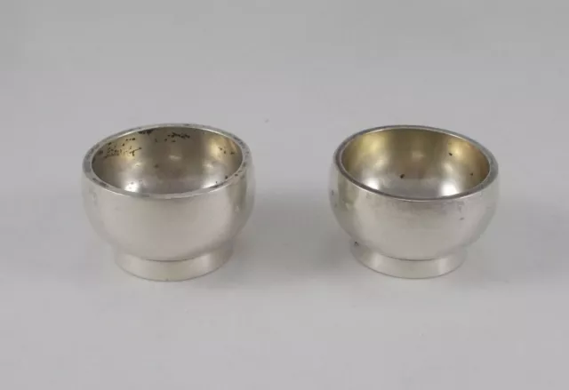 Rare Elegant Pair Spice Bowls Russia Um 1900 84 Zolotnik/875 Silver