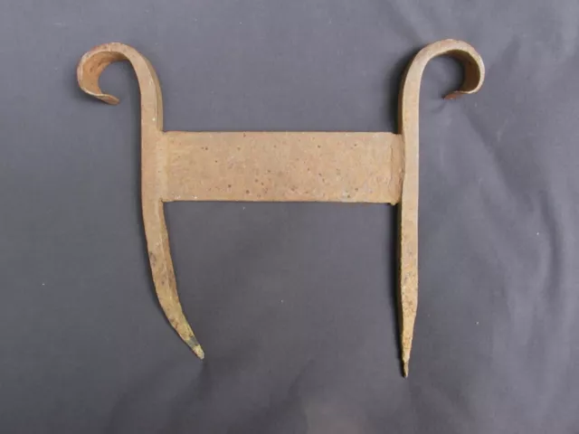1800s Antique Primitive Hand Forged Iron Boot Scraper - Signed
